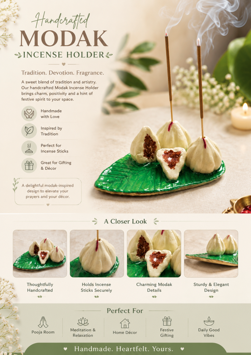 Handcrafted Modak Incense Holder